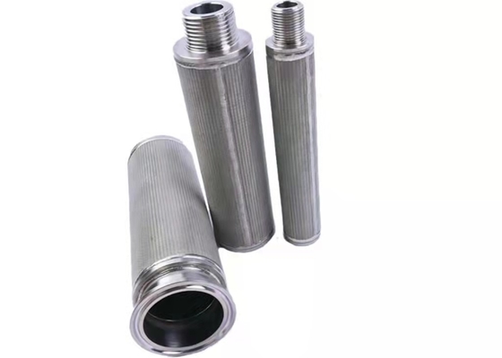 Type élément filtrant de bougie aggloméré d'acier inoxydable de la maille 2um