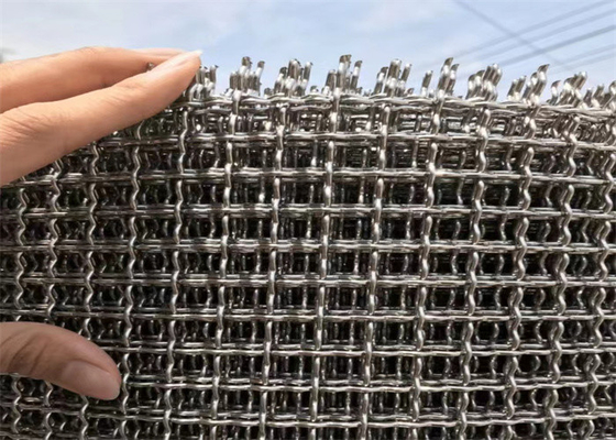 Fil tissé par Diamond Hole Corrugated Metal Crimped Mesh Decorative Steel Plate